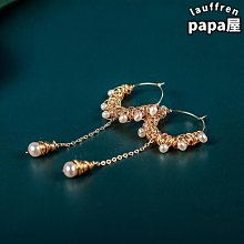 天然珍珠淡水珍珠耳環女 S925銀針前後戴不規則串珠耳環 複古耳釘 耳針 耳圈 氣質高級感垂吊耳環 韓版時尚造型耳飾品 歷史價格詳細信息