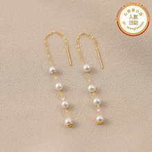 18k金流蘇耳線長款diy配件材料百搭珍珠小流蘇女黃金耳墜耳環耳釘-佳藝居 歷史價格詳細信息