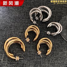 金色耳針女小眾設計高級感復古耳墜2023新款爆款耳環獨特輕奢耳飾 歷史價格詳細信息