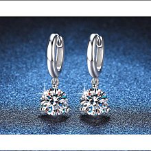 耳環D色莫桑石耳環耳墜牛頭耳釘純銀鉆石耳骨釘女款耳飾超閃禮物--鴻運飾品 歷史價格詳細信息