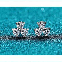 【締造】莫桑石耳環女s925純銀百搭耳扣時尚耳飾耳鉤源頭 歷史價格詳細信息