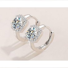 s925純銀莫桑石耳扣個性時尚百搭耳環輕奢小眾設計香檳金耳飾 歷史價格詳細信息