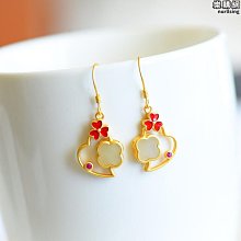 s925銀四葉草耳環2021年新款復古工藝設計感耳墜民族風古裝耳飾潮~滿200元發貨 歷史價格詳細信息