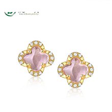 925純銀四葉草耳釘女耳環創意禮物潮高級感韓國氣質耳飾2022新款品質 歷史價格詳細信息