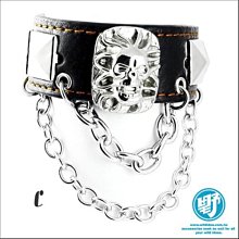 【野點子 Wild Idea】骷髏造型腰鍊-黑白-日系.個性街頭風.流行.真皮腰鍊.褲鍊!! 歷史價格詳細信息