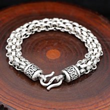 預購商品★銀飾 925泰銀男士龍頭粗獷復古平安紋個性手鏈  ~ 霸氣     抗過敏。 歷史價格詳細信息