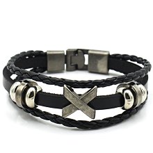 【型男會社】1109 YRG PX191復古牛皮手環 銀色交叉大刀骷髏頭伸縮綁繩手鏈 熱賣款 歷史價格詳細信息