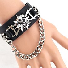 【型男會社】1109 YRG PE149歐美鉚釘朋克牛皮手鏈 幾何圖案鏈條情侶手帶 歷史價格詳細信息