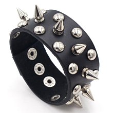 朋克風 鉚釘圓環 項圈 choker pu仿皮 （黑/白 兩色 歷史價格詳細信息