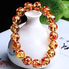 天然金珀花花手串琥珀蜜蠟單圈手錬金絞蜜蜜蠟珠寶飾品禮物帶證書 歷史價格詳細信息