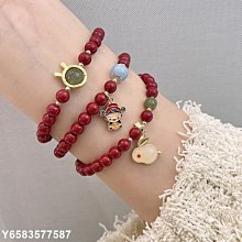 原礦高含量朱砂玫瑰花手鏈網紅紫金砂鑲嵌玫瑰手串 歷史價格詳細信息