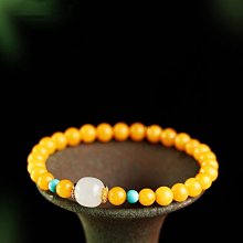 【熱賣精選】天然蜜蠟手串 妖孽白花紋 全品三無 蠟質濃郁 尺寸10.7m 重12.2克 歷史價格詳細信息