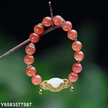 【熱賣精選】南紅手鏈 配飾珍珠 虎頭吊墜 流行搭配ins手串 歷史價格詳細信息