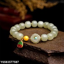 【熱賣精選】和田玉珠子小老虎兔子925銀手鏈朱砂手串送女友閨蜜禮物本命年 歷史價格詳細信息