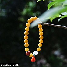 【熱賣精選】天然蜜蠟手串 妖孽白花紋 全品三無 蠟質濃郁 尺寸10.7m 重12.2克 歷史價格詳細信息