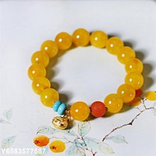 【熱賣精選】蜜蠟8MM手串轉運珠吊墜手鏈女南紅瑪瑙送禮物女閨蜜時尚優雅 歷史價格詳細信息