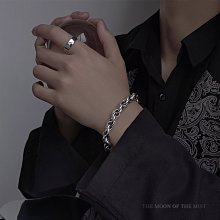 手鏈男潮小眾設計潮流復古ins冷淡風單身簡約歐美嘻哈鈦鋼首飾-哈囉好物 歷史價格詳細信息