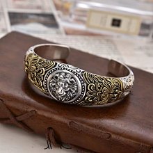 男士銀鐲 擁有銀飾雕刻工藝二十多年的老師傅傳統手工鏨刻寬葉銀63 歷史價格詳細信息