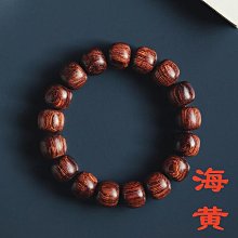 黃花梨手串海黃紫油梨藏式桶珠手鍊老料佛珠文玩把件男女 歷史價格詳細信息