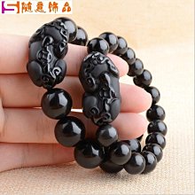 熱賣 黑曜石手串轉運旺招財貔貅純銀天然轉運本命手鍊禮情侶生日2.16- 可開發票 歷史價格詳細信息