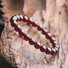酒紅石榴石手串一圈美麗女性之石水晶飾品本命年生日禮物母親女友 歷史價格詳細信息