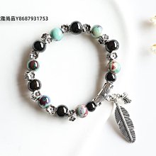 陶瓷串珠手鏈~粉色郁金香甜美可愛花朵笑臉手飾少女手繪彩色潮 歷史價格詳細信息