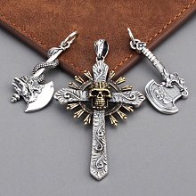 克羅心ch十字架墓碑戒指 霸氣泰銀s925純銀厚寬版復古戒男女指 環-欣晴百貨 歷史價格詳細信息