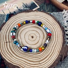 BTO【handmade works】職人手作系列 民族風格印地安黑紅琉璃貿易珠配響尾蛇珠串手環 手鍊 #B10 歷史價格詳細信息