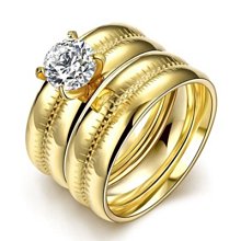 鑲鑽鈦鋼戒指 時尚潮流輕奢小眾設計個性飾品-哈囉好物 歷史價格詳細信息