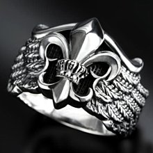 【創銀坊】皇家聖百合 925純銀 墜子 鳶尾花 十字架 哈雷 騎士 克羅心 龐克 搖滾 重機 鷹 項鍊(P-11809) 歷史價格詳細信息