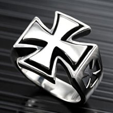 德軍十字架軍戒925純銀戒指 (T-R291)(現貨)工裝/嘻哈【Ewin 創物】’21 歷史價格詳細信息