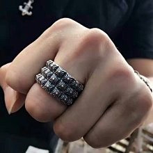 克羅心ch十字架墓碑戒指 霸氣泰銀s925純銀厚寬版復古戒男女指 環-欣晴百貨 歷史價格詳細信息