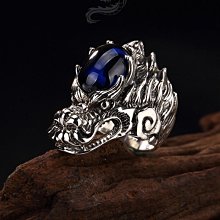 925 銀戒指 泰銀 復古 龍戒指 開口可調整 神龍 生肖 男女指環 歷史價格詳細信息