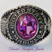 ((天堂鳥)) 新品刊登  King of Ring  美國軍隊三色琺瑯銀戒 歷史價格詳細信息