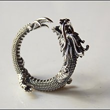 925 銀戒指 泰銀 復古 龍戒指 開口可調整 神龍 生肖 男女指環 歷史價格詳細信息