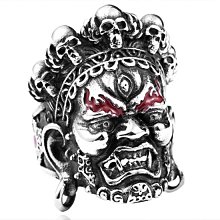 大黑天財神戒指黃財神指環開口可調節祥云戒指寬戒指男女旺財招財-欣晴百貨 歷史價格詳細信息