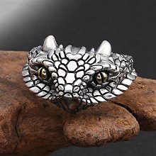 《 QBOX 》FASHION 飾品【R2810S107】精緻復古鏤空蒙古花紋圖騰S925純銀/泰銀開口戒指 歷史價格詳細信息