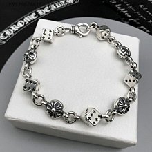 925純銀Chrome Hearts克羅心個性十字架項鏈潮人男女復古泰銀項鏈骰子吊墜子 歷史價格詳細信息