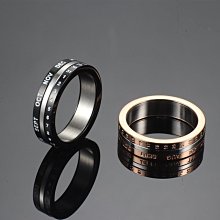 戒指 潮男指環 可轉動 食指戒 鈦鋼 防水不掉色 裝飾品 百搭潮流戒指-哈囉好物 歷史價格詳細信息