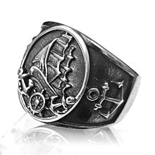 船錨戒指男 925銀 寬版 個性單身 海軍風 霸氣 潮人 食指戒 歷史價格詳細信息