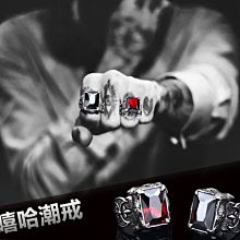 【熱賣精選】朋克風北歐戰士潮戒指環歐美霸氣食指個性戒指男士復古紅寶石飾品 歷史價格詳細信息
