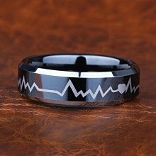 黑石戒指男女時尚簡約鈦鋼指環潮人霸氣食指尾戒學生個性飾品-鴻運飾品 歷史價格詳細信息