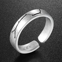 【特價】銀戒指男 單身純銀 999足銀男士開口戒子 個性時尚潮福字活口尾戒-欣晴百貨 歷史價格詳細信息