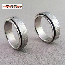 結緣梵文六字真言戒指轉運指環鈦鋼六子指環【二丁目】 價格比較,價格查詢,歷史價格詳細信息