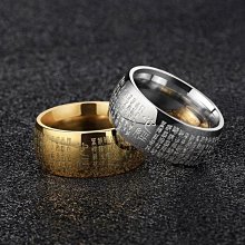 戒指古法素圈鈦鋼鍍18傳承戒指男女光圈指環食指戒飾品寬版不掉色 歷史價格詳細信息