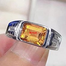 銀飾戒指財運黃水晶 S925純銀鑲黃水晶戒指 男戒活口可調全凈超閃-滿599免運 價格比較,價格查詢,歷史價格詳細信息