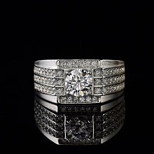 莫桑石男戒pt950鉑金戒指123克拉白金鉆戒男簡約結婚送男友-哈囉好物 歷史價格詳細信息