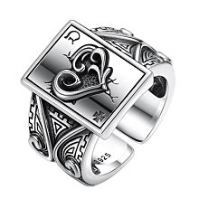 s925銀復古個性方形紅寶石鏤空食指宮廷風開口可調節戒指女款手飾 歷史價格詳細信息