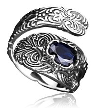 s925純銀唐草花紋開口戒指復古潮流男女百搭小眾設計高級感食指環 歷史價格詳細信息