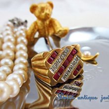 ((天堂鳥)) King of Ring 紅寶石14K花兒造型古董戒 歷史價格詳細信息